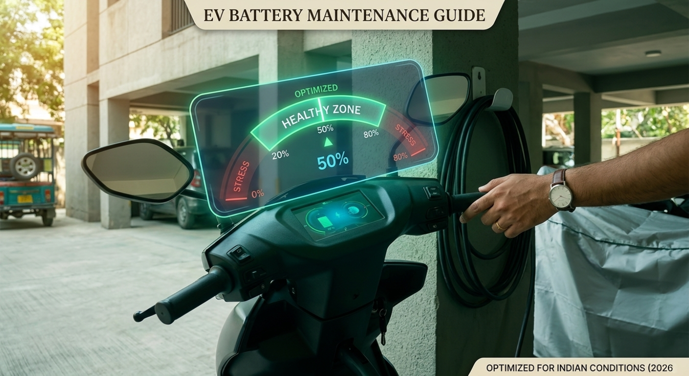 EV battery maintenance tips for Indian riders 2026 — extend lithium-ion battery life on electric scooters and e-rickshaws