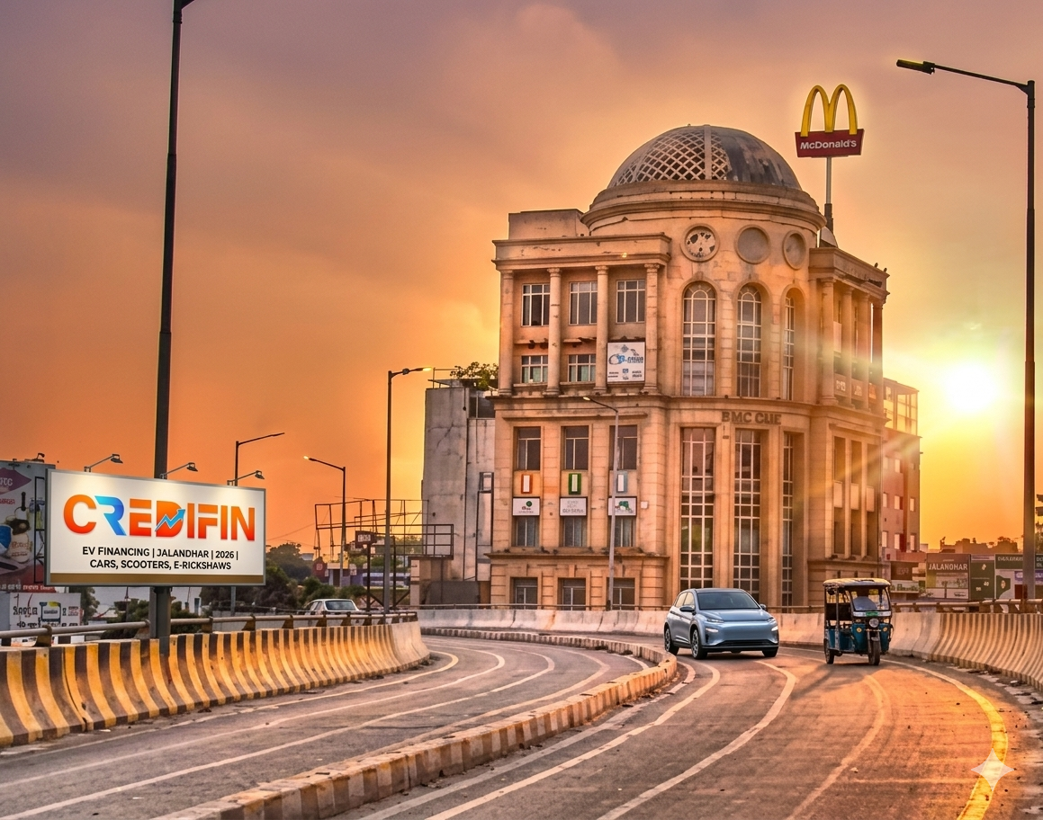 EV loan in Jalandhar 2026 — financing for electric scooters, e-rickshaws, and EV cars from Credifin NBFC