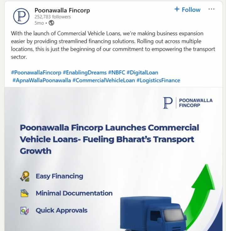 Press coverage by With the launch of Commercial Vehicle Loans, we’re making business expansion easier by providing streamlined financing solutions.