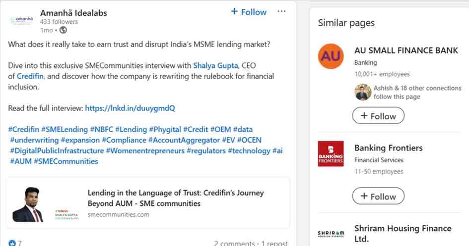 Press coverage by What does it really take to earn trust and disrupt India’s MSME lending market?