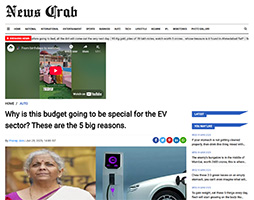 Press coverage by Why is this budget going to be special for the EV sector? These are the 5 big reasons.